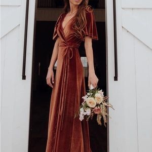 Baltic Born Meghan Velvet Wrap Maxi Dress